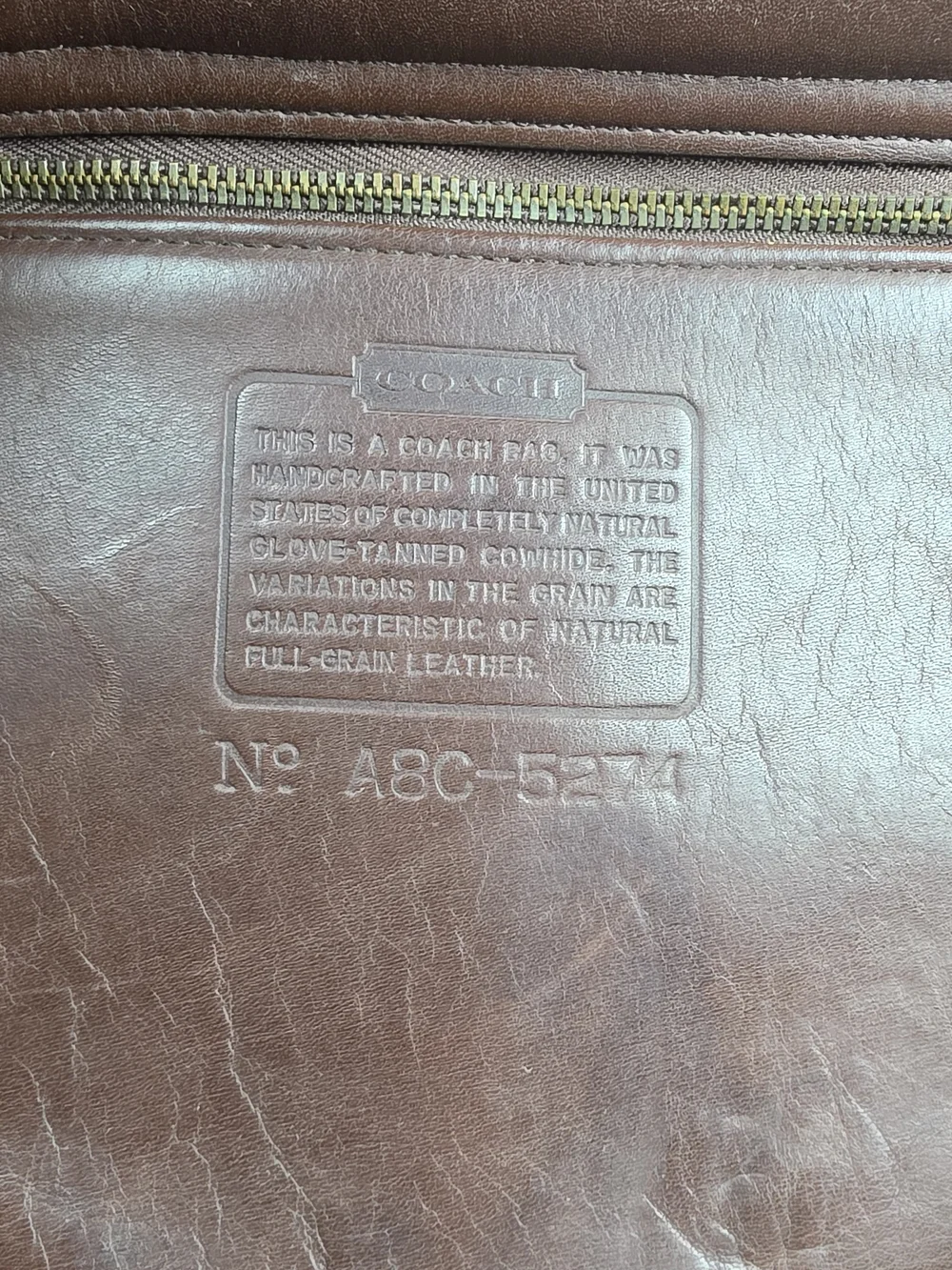 Coach Essex Briefcase 5274 Mahogany Vintage Brown Leather Laptop Bag USA